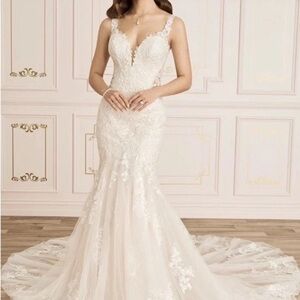 Sophia Tolli Ivory Wedding Dress Roberta Y12025 Size 6